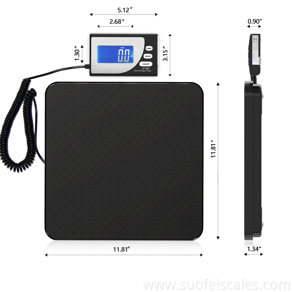 SF-884 200kg/50g LCD Display Digital Postal Scale